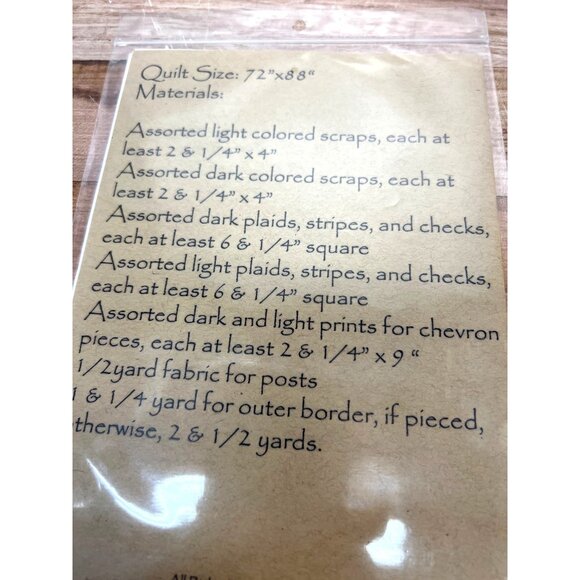 Gathered In Time Quilt Pattern #144 By Geoffs Mom Pattern Co. 72" X 88" Design U - Picture 3 of 3